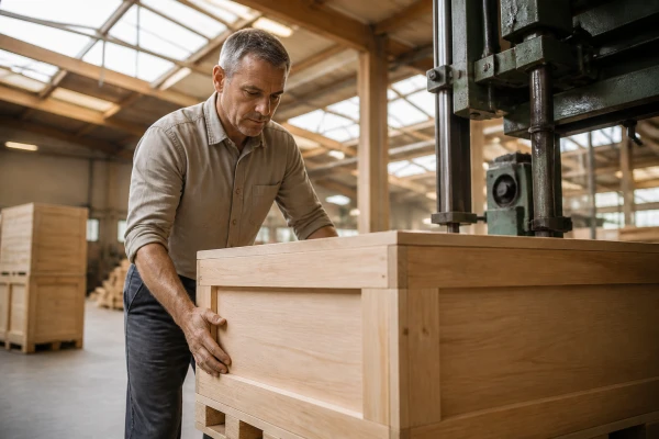 Caisse bois charge lourde machine Île-de-France